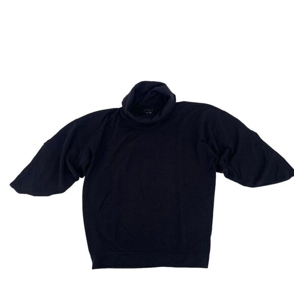 Theory Women's Size Large Turtle Neck Wool Sweater Statement Sleeves - Picture 1 of 12